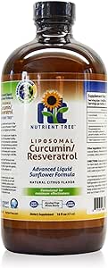 Curcumine liposomale (urcuma)/résvératrol, 78 doses, sans alcool, sans soie, sans OGM, fabriqués aux États-Unis