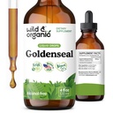 Wild & Organic Goldenseal Tincture - Lung & Digestive Support - Goldenseal Root Extract Liquid Drops - Vegan, Sugar & Alcohol-Free Herb Supplement - 4 fl oz