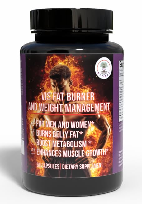 Vis Fat Burner Supplément de perte de poids – Gestion du poids Fat Burner pour les hommes et les femmes – Boosts Métabolisme, Burns Belly Fat Burner pour les femmes, améliore la croissance musculaire- 60 capsules