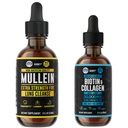 Herbify Bundle - Mullein Leaf Extract & Biotin and Collagen - Soutien respiratoire et soins de la peau et des ongles