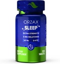 ORZAX Sommeil - Mélatonine 5 mg, supplément Vitamine B6 et 5-HTP - Vitamines du sommeil reposantes pour adultes (120 comprimés)