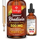 57,000 MG Supplément actif de Rhodiola Rosea, extrait de racine de Rhodiola, liquide pour haute absorption, extrait de racine de Rhodiola Rosea Teinture pour l'énergie, le stress, l'humeur, végétalien, 60 ml