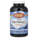 Carlson - Super Omega-3 Gems, 1200 mg Omega-3s, Soutien cardiovasculaire, Fonction cérébrale et santé de la vision, 180 gels mous
