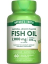 Nature's Truth Fish Oil Omega 3 Supplément $20,00060 Softgels EPA & DHA.