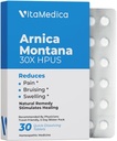Arnica Montana 30X HPUS, Grade clinique, Comprimés à dissolution rapide, Paquet de récupération de cinq jours pour soulager la douleur et les ecchymoses après chirurgie ou blessure, guérison naturelle, doux sur l'estomac - 30 comte