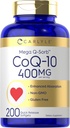 Carlyle Coq10 400mg Softgels (en anglais seulement) 200 Comte (en anglais seulement) Supplément sans OGM et sans gluten (en anglais seulement)