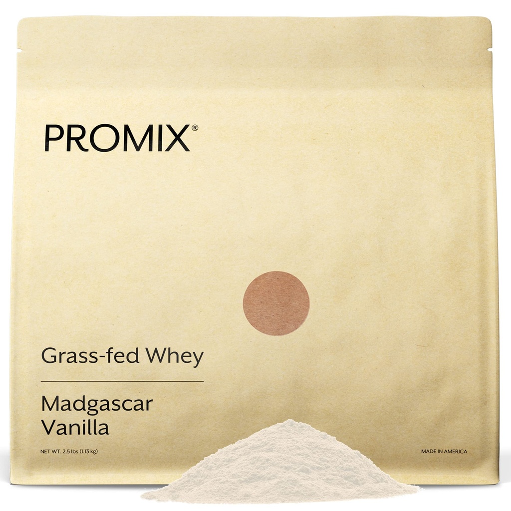 ProMix Nutrition Poudre de protéines de lactosérum, Vanille - Herbe-Feed - - Après entraînement Fitness et nutrition Shakes, Smoothies, Cuisson et Recettes de cuisson - Sans gluten et sans céto-friendly - 2.5 Livre (paquet de 1)