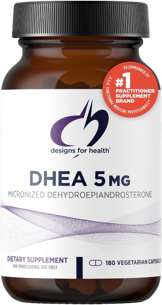 Conceptions pour la santé DHEA 5mg - Supplément DHEA pour hommes + femmes - Supplément pour aider à soutenir le vieillissement en santé, l'intégrité musculaire, l'énergie + synthèse hormonale - non-OGM (180 capsules)