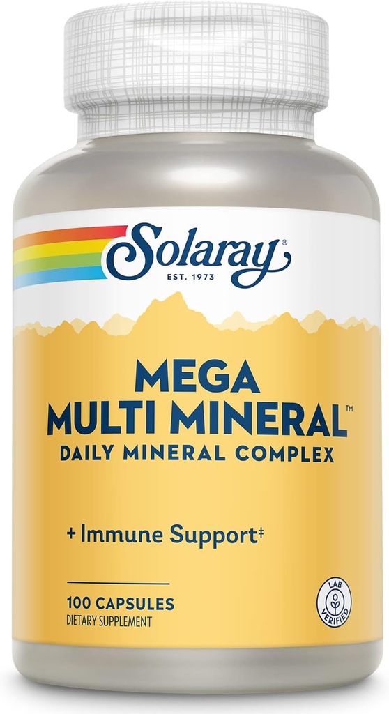 Solaray Mega Multi Mineral (25 portions, 100 capsules)