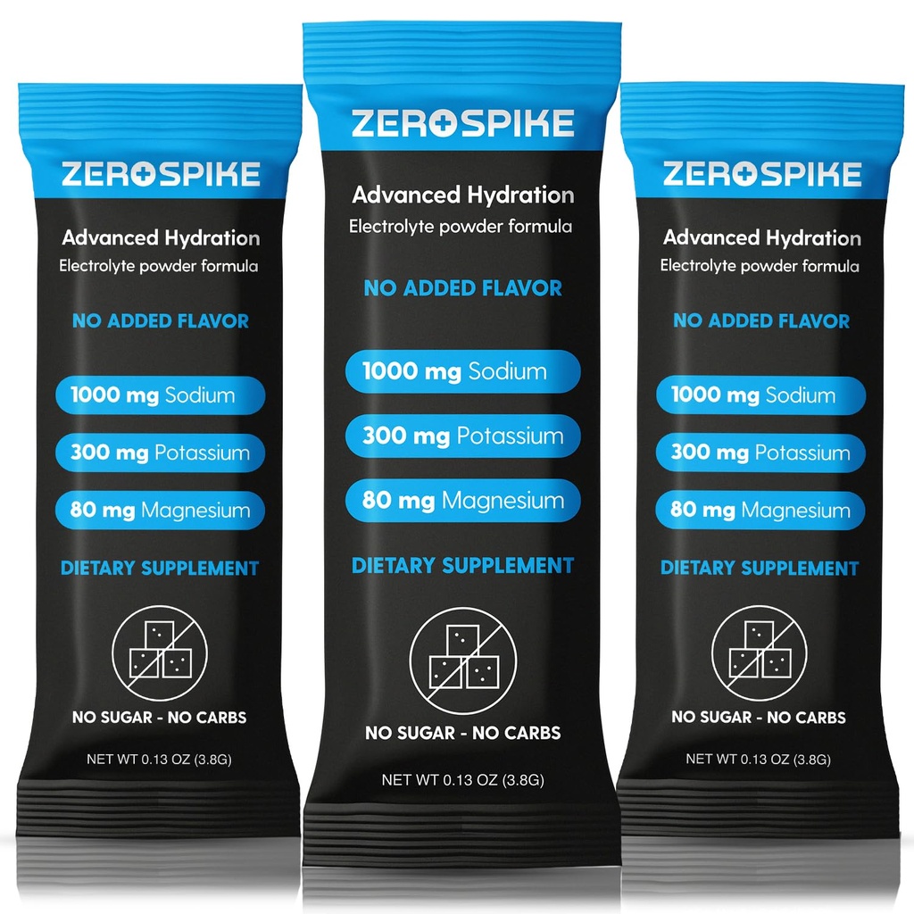 No Sugar Electrolytes Powder Packets (en poudre) Keto & Sels à jeun Mélange de boissons Suppléments : Les nutriments clés d'hydratation manquants de l'eau purifiée