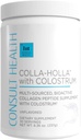 Consultez Health Colla Holla- Poudre de protéines de collagène Verisol multi-sources avec Colostrum pour l'élasticité de la peau, la réduction des rides, le soutien sain des cheveux et des articulations.