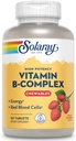 SOLARAY Vitamine B-Complex Chewables, fraise, énergie saine, globule rouge, support du stress et du métabolisme, 50 comprimés