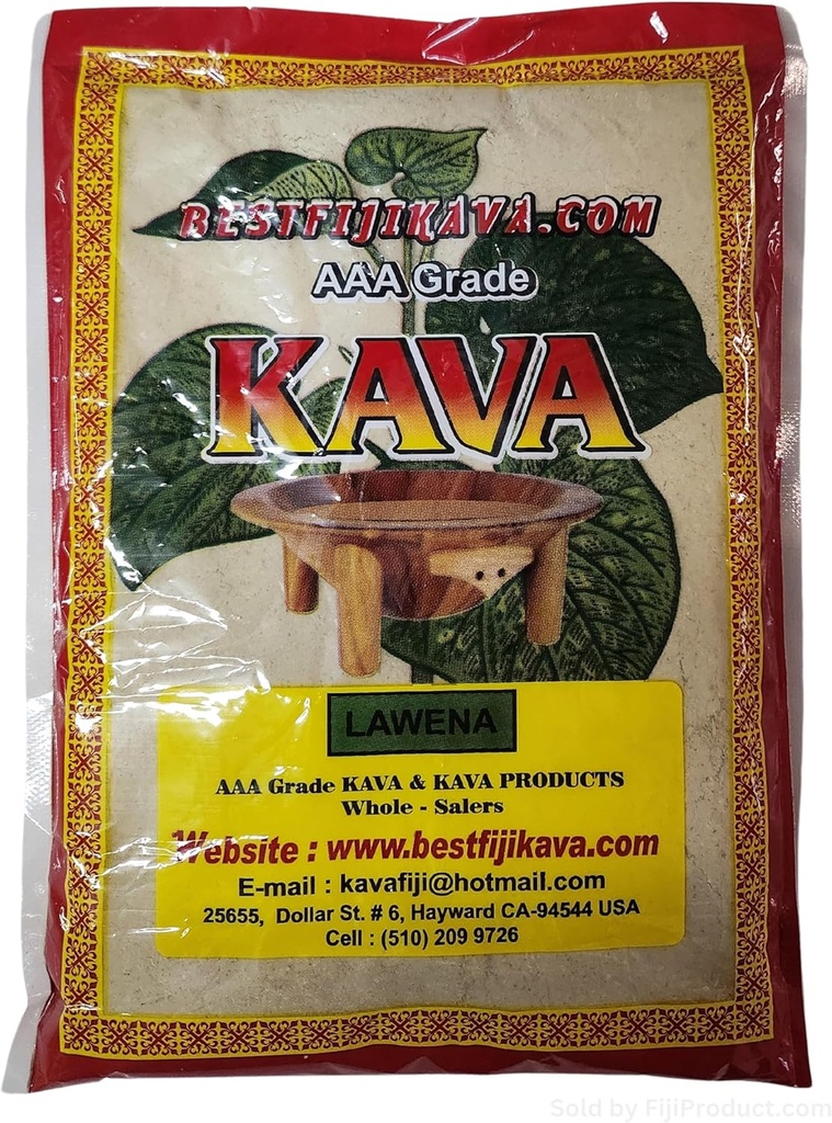 Poudre de racine de kava Premium Lewena (1/2 Lb - 8 Oz sac) Supplément à base de ...