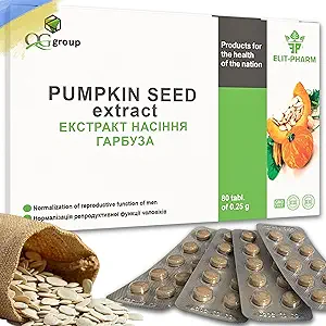Groupe QG Extrait pur de citrouille (80 comprimés - 200mg Chaque) soutient la prostate et le tract urinaire bien-être, la santé Bladder supplément alimentaire pour les hommes et les femmes