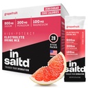 INSALTD™ Sugar Free Electrolytes Powder Packets with No Stevia Aftertaste | High-Potency Hydration Packets | Keto Electrolyte Drinks | Intermittent Fasting Drink Mix | 28 Pack (Grapefruit)