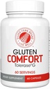Silver Fern Gluten Comfort with Tolérase G - 1 bouteille - 60 capsules - Enzyme digestif fabriqué spécifiquement pour briser et digérer les protéines de gluten