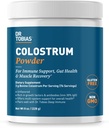 Dr. Tobias Colostrum Powder, Premium Bovine Colostrum Supplement for Immune Support, Gut Health & Muscle Recovery, 3g Per Serving, Minimum 30% IgG, Unflavored, 8 oz, 76 Servings