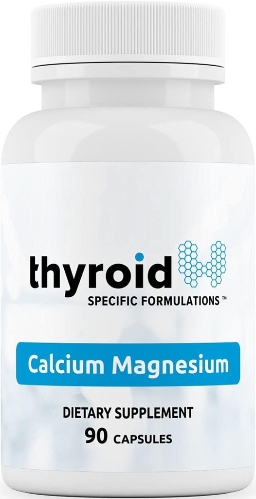 Calcium Magnésium - Docteur formulé cliniquement prouvé pour aider avec la force osseuse, réduire la tension musculaire et stabiliser la fonction parathyroïde, soutenir la fonction thyroïde