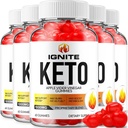 (5 Pack) Ignite Keto ACV Gummies - Formule avancée Ignite Keto Plus ACV Gummies vinaigre de pomme vinaigre Ignite ACV supplément alimentaire hommes femmes (300 Gummies)