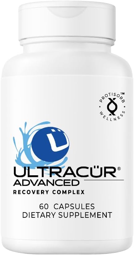 UltraCur Advanced Joint Support Supplement with High Absorption Curcumin - Protisorb Protéine liquide extra-résistante - Supporte la mobilité et la flexibilité avec Devils Claw & Boswellia - 60 Capsules