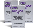PRN Pharmacal Liqui-Tinic 4X - Fer et vitamines Supplément nutritionnel oral pour animaux de compagnie- Supplément aromatisé avec fer et B-complex vitamines pour soutenir le bien-être - 2 fl oz (3 pack)