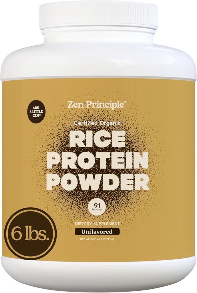 Principe Zen Protéine de riz brun biologique 6 LB. USDA certifié biologique. Sans saveur. Non-OGM. Vegan.