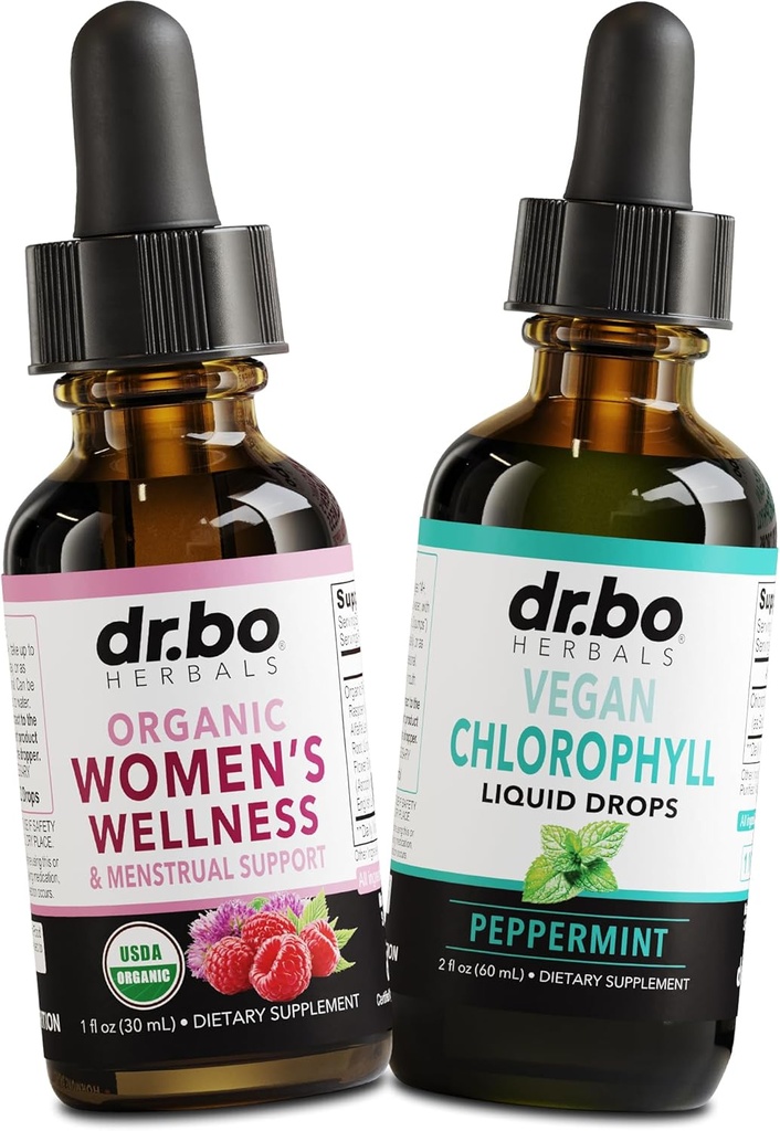 Balance hormonale pour les femmes et les gouttes liquides de chlorophylle - Suppléments de bilan hormonal biologique pour le mieux-être des femmes - Supplément de nettoyage de l'odorat des gouttes de chlorophylle liquide végane