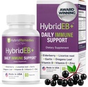 HybrideEB Sambucus Immune avec vitamine C, zinc, vitamine D3 - Supplément antioxydant et immunité, 1 mois d'approvisionnement - 9 en 1 Black Elderberry Enfants et adultes - 60 capsules
