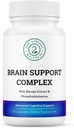 Complexe de soutien du cerveau - Supplément de soutien cognitif avancé avec Ginkgo Biloba, Bacopa Monnieri, Phosphatidylserine, Huperzine-A, St. John's Wort - 30 Ct