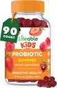 Enfants Probiotiques Gummies de 2 milliards CFU de Grande Dégustation Enfants Probiotique Gummies de Gut Santé, Soutien Digestionnel et Soutien Immune de 90 Gummies Probiotiques pour enfants et tout-petits