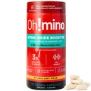 Oh!mino L-Arginine supplément d'oxyde nitrique - supplément de flux sanguin, booster d'oxyde nitrique avec/poudre de betterave pour l'énergie, la concentration, l'endurance, le bâtiment musculaire - avant et après l'entraînement (120-Count, 30 services)