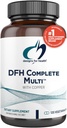 Designs for Health DFH Complete Multi with Copper - Supplément Multi Vitamine + Minéral Complète avec Folate, 1000 UI Vitamine D, Immune Support Vitamines - Multivitamine sans Fer (120 Capsules)