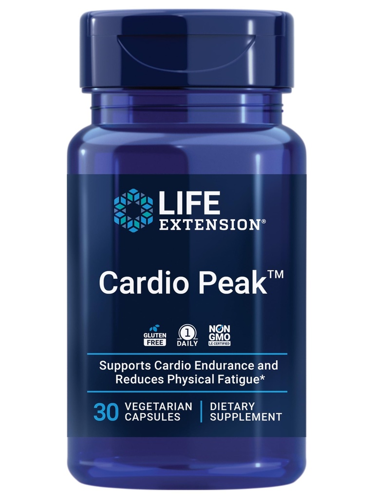 Life Extension Cardio Peak, Cardiovascular Supplement, Heart Health, arjuna, 1-Daily, Gluten Free, Non-GMO, Vegetarian, 30 Capsules