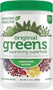Véritable santé Greens+ Poudre de superaliments originale - Naturel non sucré - Sans stévia - Ingrédients riches en chlorophylle, spiruline, chardon de lait, antioxydants - Sans lait -208g-25 portions