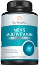 Supplément de soutien Sunergetic Premium Hommes – Multivitamine puissante – soutient l'énergie, l'endurance, la gestion du stress – avec Zinc, Ashwagandha, Maca, L-Carnitine et vitamines – 120 capsules