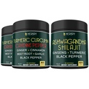 Ensemble 7en1 Curcumin curcumin et 5en1 Ashwagandha Shilajit Supplément