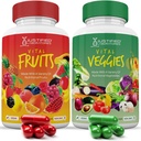 Laboratoires justifiés (ensemble de 2 Fruits et légumes vitaux Supplément Red & Green Superfoods Whole Food Non GMO Vegan Friendly 180 Capsules de légumes 2 bouteilles