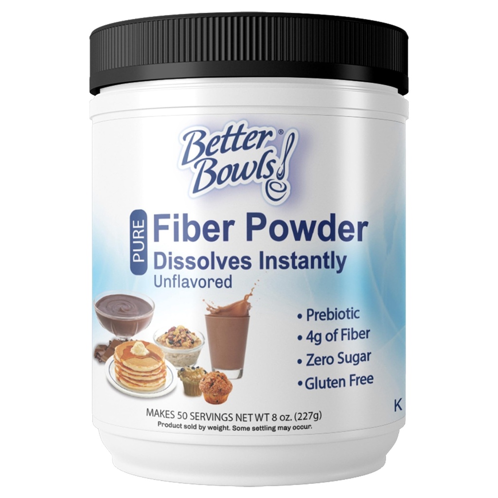 Poudre de fibre non aromatisée, instantanée, sans sucre et sans gluten, 8 once