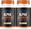 (2 Pack) Alpha Horse, Alpha Horse Pills pour hommes, Alpha Horse Capsules, Alpha Horse Supplement, Alpha Horse Vitamine All Natural Premium Formula, Alpha Horse Supplement Support, 120 Capsules pour 2 mois