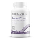 Theralogix Thera-D 2000 Supplément vitamine D - 2 000 UI (50 μg) Comprimés vitamine D3 - 180 jours d'approvisionnement - Supplément de soutien immunitaire pour les femmes et les hommes - Aides à la santé des os et du coeur - Certifié NSF -180 Comprimés