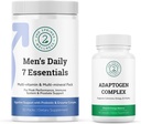 Ensemble d'essentiels et de complexes adaptogènes pour le quotidien 7 hommes - Complete Multivitamin Pack and Stress Adaptation Support for Men's Optimal Health