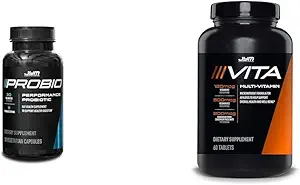 ProBio JYM 30 Million CFU Probiotic & Vita JYM Multivitamine & Mineral Support pour athlètes, 60 comprimés