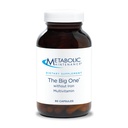 Maintenance métabolique Le grand - une fois par jour sans fer Multivitamine Mineral Supplément - Folate, B Vitamines, Biotine, Antioxydants + Vitamine K, Immuniments de soutien Vitamine A + C (90 Capsules)