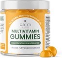 Calme par bien-être Gommies multivitamines - Tous les Gommy multivitamines pour adultes véganes naturels - emballés avec des vitamines antioxydantes C & E, B12, B6, acide folique, acide pantothénique - essentiel pour la santé globale