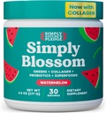 Simply Blossom Nutrition Daily Greens & Superfood Powder + Collagen + Probiotiques pour la santé digestive des femmes & Bloating Relief. Aidez votre santé Bloom - 30 jours d'approvisionnement - Pastèque