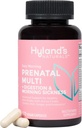 Hyland's Easy Morning Multivitamines prénatales et santé digestive et soulagement de la maladie du matin, 60 Capsules Vegan avec Folate, Choline, Zinc, Ginger Root, Prébiotiques et Algae DHA