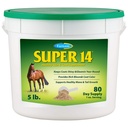 Farnam Super 14 Skin & Coat Supplément santé pour les chevaux, garde les manteaux brillants et le leaming année-round 5 livres, 80 jours d'approvisionnement