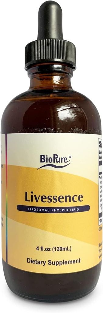Teinture à base de plantes BioPure Livessence – Mélange de 6 extraits botaniques et liposomes pour soutenir le foie, Gallbladder, Hormone et Microbiome Balance, Detox, Gut Health et le bien-être global – 4 fl oz