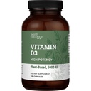 Supplément Vitamine D3 5000 iu végétalien - Suppléments de puissance élevée pour la santé immunitaire et le soutien des os forts - Vitamine D 5000 iu - 120 Capsules, 4-Mois