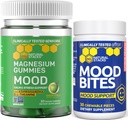 NATURAL STACKS Mood Bites + Mood Magnesium Gummies Bundle - Positive Mood & Stress Support* - 60 Chewables